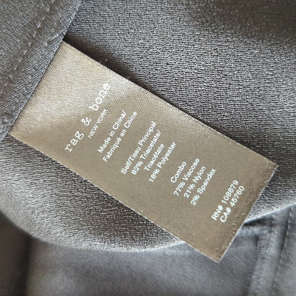 Rag & Bone Thatch Black Crêpe Relaxed Short Sleeve Dress - Picture 9 of 9